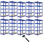 10 X Q-rax Blue Metal Racking Units 120 X 50 X 180cm