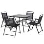 Outsunny Five-piece Metal Frame Garden Dining Set