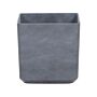 Outdoor Indoor Flower Plant Pot Grey Stone Mixture Square 43 X 43 Cm Uv Resistant