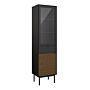 Soma Showcase 1+1 Door + 1 Drawer, Granulated Black Brushed Espresso