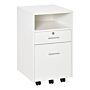 Vinsetto Mobile File Cabinet Lockable Storage Unit Cupboard Home Filing Furniture, 39.5x40x60cm, White