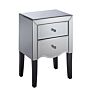 Palermo 2 Drawer Bedside Mirrored