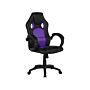 Office Chair Black And Violet Faux Leather Swivel Adjustable Tilting