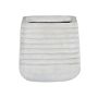 Large Plant Pot Dirty White Polyresin Outdoor Garden Square 28 X 27 Cm Uv Resistance