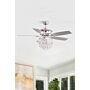 5 Blade Modern Crystal Ceiling Fan With Lights