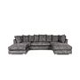 Repton U Shaped Fabric Sofa Grey