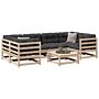 Vidaxl 7 Piece Garden Sofa Set Solid Wood Pine