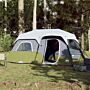 Vidaxl Camping Tent With Led Light 9-person Light Blue