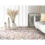 Area Rug Carpet Multicolour Cowhide Leather Patchwork Pattern Rectangular 140 X 200 Cm