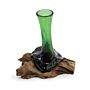 Recycled Beer Bottles - Flower Vase On Wood