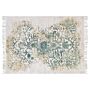 Viscose Area Rug Grey And Green 160 X 230 Cm Oriental Distressed