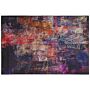 Area Rug Carpet Multicolour Polyester Fabric Floral Paisley Abstract Pattern Rubber Coated Bottom 160 X 230 Cm