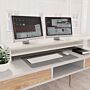 Vidaxl Monitor Stand White 100x24x13 Cm Engineered Wood