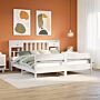 Vidaxl Bookcase Bed Without Mattress White 200x200cm Solid Wood Pine