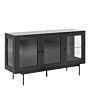 Angus 3 Door Sideboard In Black