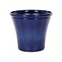 Plant Pot Planter Solid Navy Blue Fibre Clay High Gloss Outdoor Resistances 46 X 40 Cm All-weather