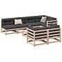 Vidaxl 8 Piece Garden Sofa Set Solid Wood Pine