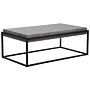 Coffee Table Grey Concrete Effect Top Black Metal Frame 115 X 64 Cm Rectangular