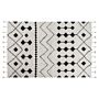 Rug Off-white Black Cotton 140 X 200 Cm Geometric Pattern Runes Tribal Tassels Oriental