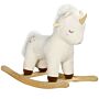 Aiyaplay Rocking Horse With Unicorn Design, Sound, For 2-4 Years Old, White