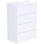 Denver 4 Drawer Chest, White