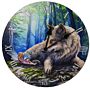 Decorative Fairy Stories Lisa Parker Fairy & Wolf Wall Clock