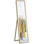 Homcom Full Length Mirror, With Adjustable Outer Light, Oak