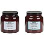 Set Of 2 Scented Candles 100% Soy Wax Cotton Wick Glass Fresh Fragrance Bergamot/coconut