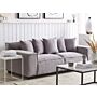 Sofa Corduroy Light Grey Corduroy 3 Seater Comfortable Living Room Modern Retro Beliani