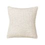 Scatter Cushion Beige Cotton 45 X 45 Cm Solid Pattern Square Fabric Seating Pouffe Beliani