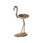 Home Decoration Gold Aluminum Flamingo Shaped With Storage Tray Decor Figurine