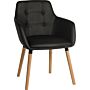 Four Legged Reception Chair Pu Black