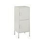 2 Door Storage Cabinet White Metal Home Office Unit Steel 4 Shelves Beliani