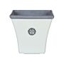 Plant Pot Planter White Stone Mixture Outdoor Resistances Square 32 X 31 Cm All-weather