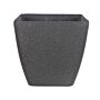 Plant Pot Planter Solid Dark Grey Stone Mixture Polyresin Square 49 X 49 Cm Uv Resistant