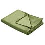 Weighted Blanket Cover Dark Green Polyester Fabric 135 X 200 Cm Solid Pattern