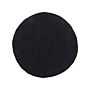 Shaggy Area Rug Black 140 Cm Modern High-pile Machine-tufted Round Carpet