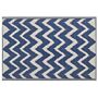 Outdoor Area Rug Navy Blue Synthetic Materials Rectangular 120 X 180 Cm Zig Zag Pattern