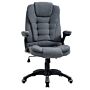 Vinsetto Ergonomic Swivel Chair Comfortable Desk Chair With Armrests Adjustable Height Reclining And Tilt Function Dark Grey