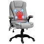 Vinsetto Office Chair With Massager High Back Ergonomic Design With Heated Padded And 360° Swivel Base For Home Office, Gaming, Light Grey