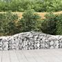 Vidaxl Arched Gabion Baskets 3 Pcs 400x50x60/80 Cm Galvanised Iron