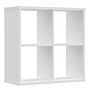 Mauro 2x2 Storage Unit In White High Gloss/white