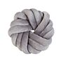 Knot Cushion Grey Velvet 30 X 30 Cm With Glitter Tied-up Plushy Decorative