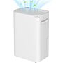 Homcom 20l/day Dehumidifier With Continuous Drainage, 2.5l Water Tank, 24h Timer, Digital Humidity Display, Dehumidifier For Home Damp, Bedroom, Condensation, Mould, Laundry Drying | Aosom Uk