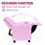 Homcom Children Recliner Armchair W/ Cup Holder-pink