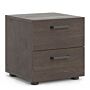 Dallas Nightstand 2 Drawers Rovere Gessato Dark Oak