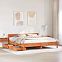 Vidaxl Bed Frame Without Mattress Wax Brown 160x200 Cm Solid Wood Pine