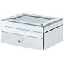 Mirrored Jewellery Box Silver 22 X 17 Accessories Storage