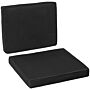 Outsunny 2 Piece Cushion 1 Seat Cushion 1 Back Pad For Rattan Sofa Chair, Black