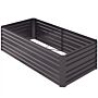 Outsunny Raised Beds, Galvanised Steel Outdoor Planters With Multi-reinforced Rods, 180 X 90 X 59 Cm, Dark Grey